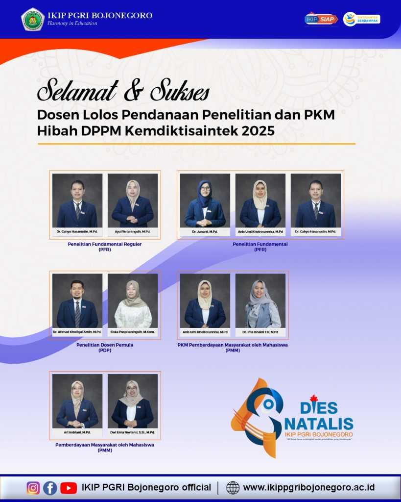 11 Dosen IKIP PGRI Bojonegoro Lolos Pendanaan Penelitian dan PKM Hibah ...